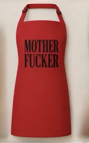 Kitchen apron red - apron, in