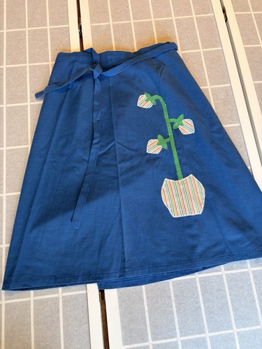 Vtg 70s handmade denim wrap - denim,