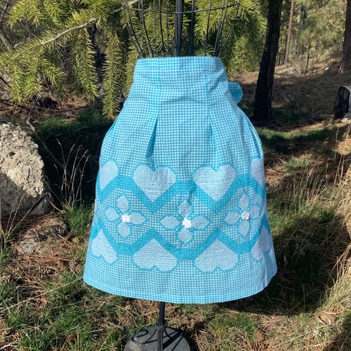 Wraparound blue white gingham - wraparound,