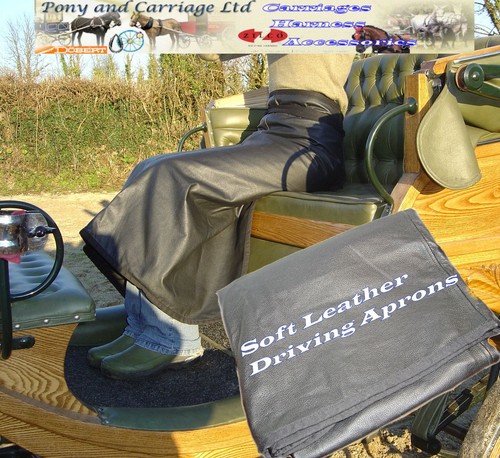 Carriage driving leather apron - driving,