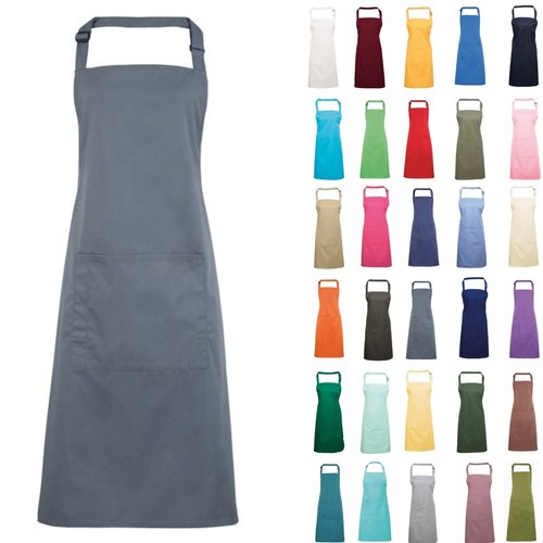 Plain polycotton bib apron - bib,
