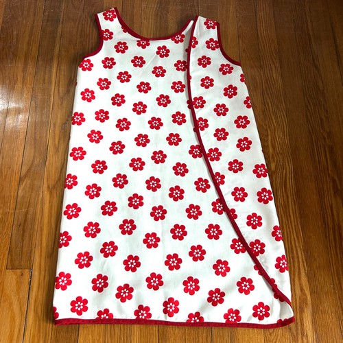 Vintage red white floral - vintage,